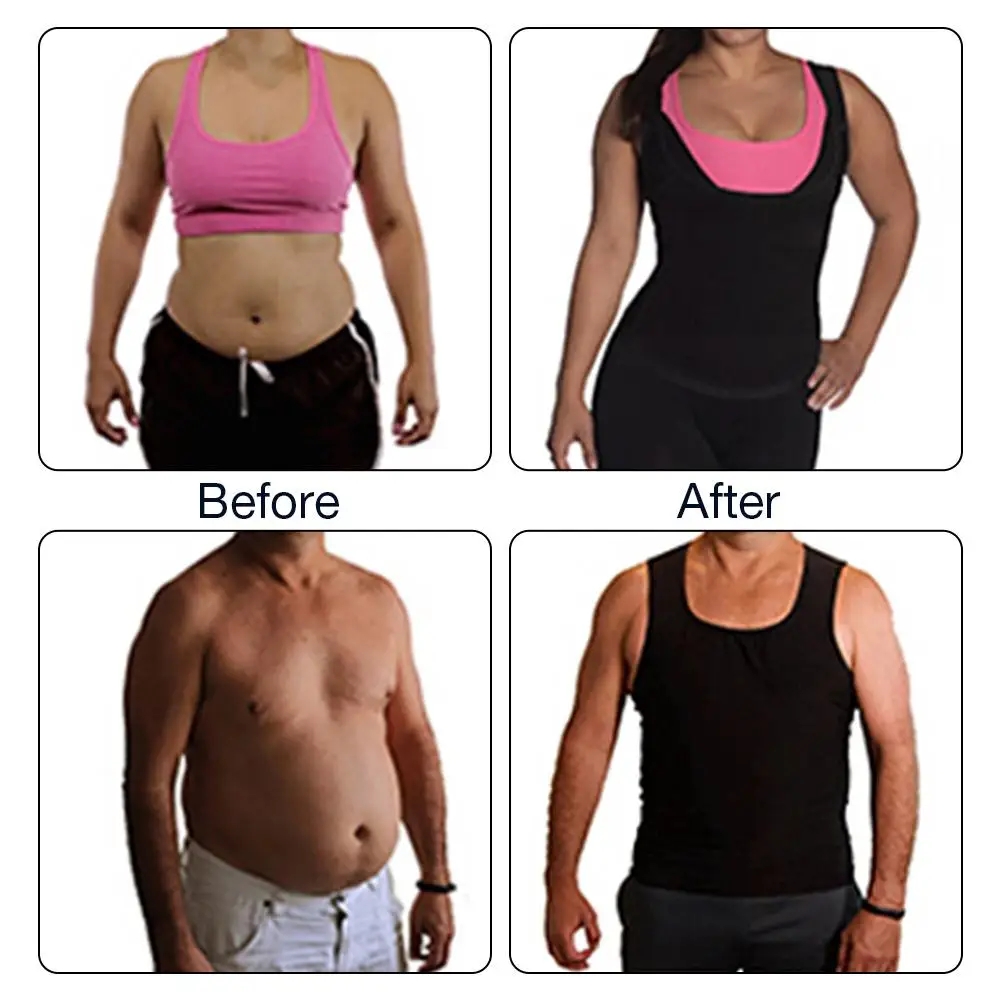 Для мужчин женщин пот жилет Body Shaper рубашка термо-сауна для похудения в области