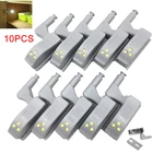 10 шт.компл. внутренняя подсветка для шкафа, гардероба, сенсорное освещение, кухонные ночники, светодиодные лампы