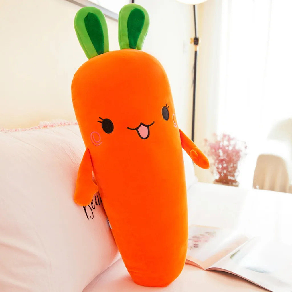 

HIINST Toys for children Cute Carrot Plush Toy Pillows Stuffed Creative Smile Toys Bedroom Sofa Cushion Toy Gifts drop ship 2020