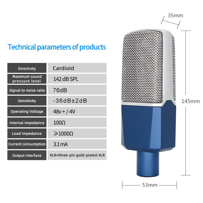 CELLA город металлический конденсаторный микрофон для компьютерных игр прямые
