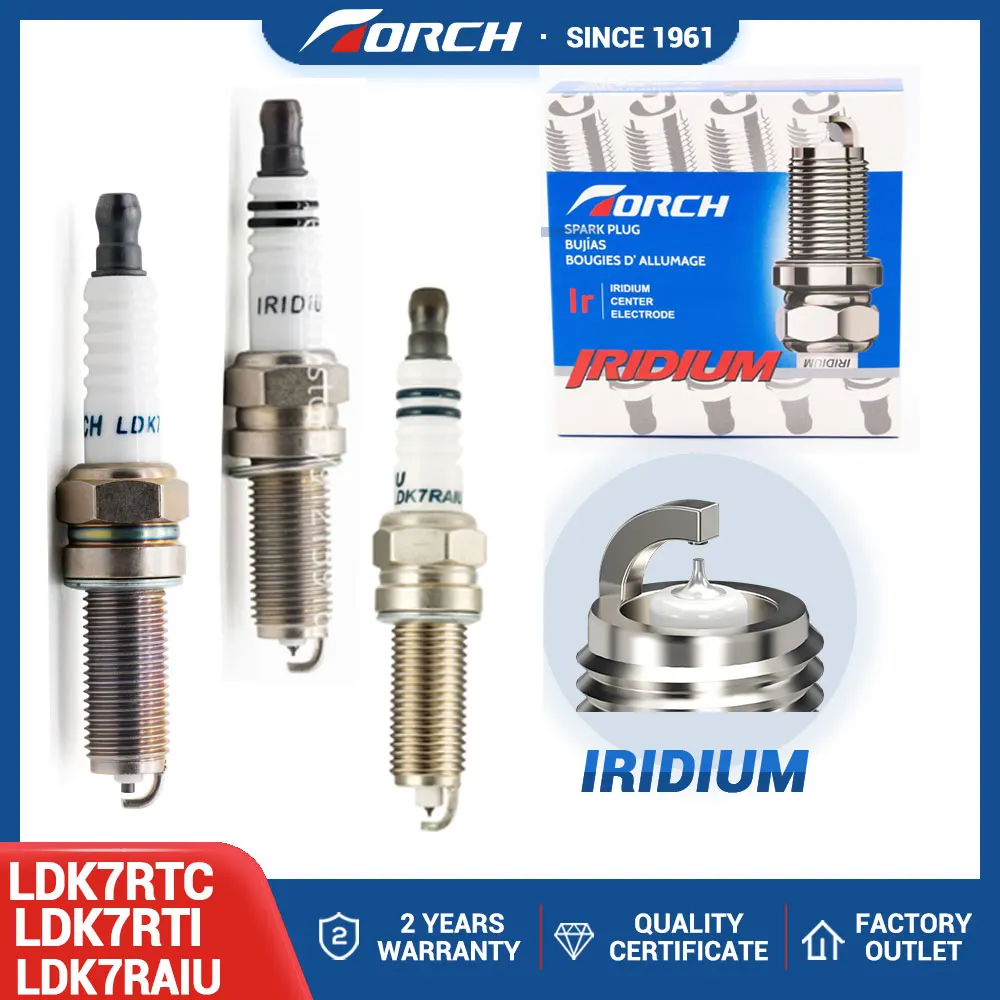 

4pcs Candles Replace for Candle LKR7D-DE China Original TORCH Spark Plug LDK7RTC Alternative Ignition Auto Parts