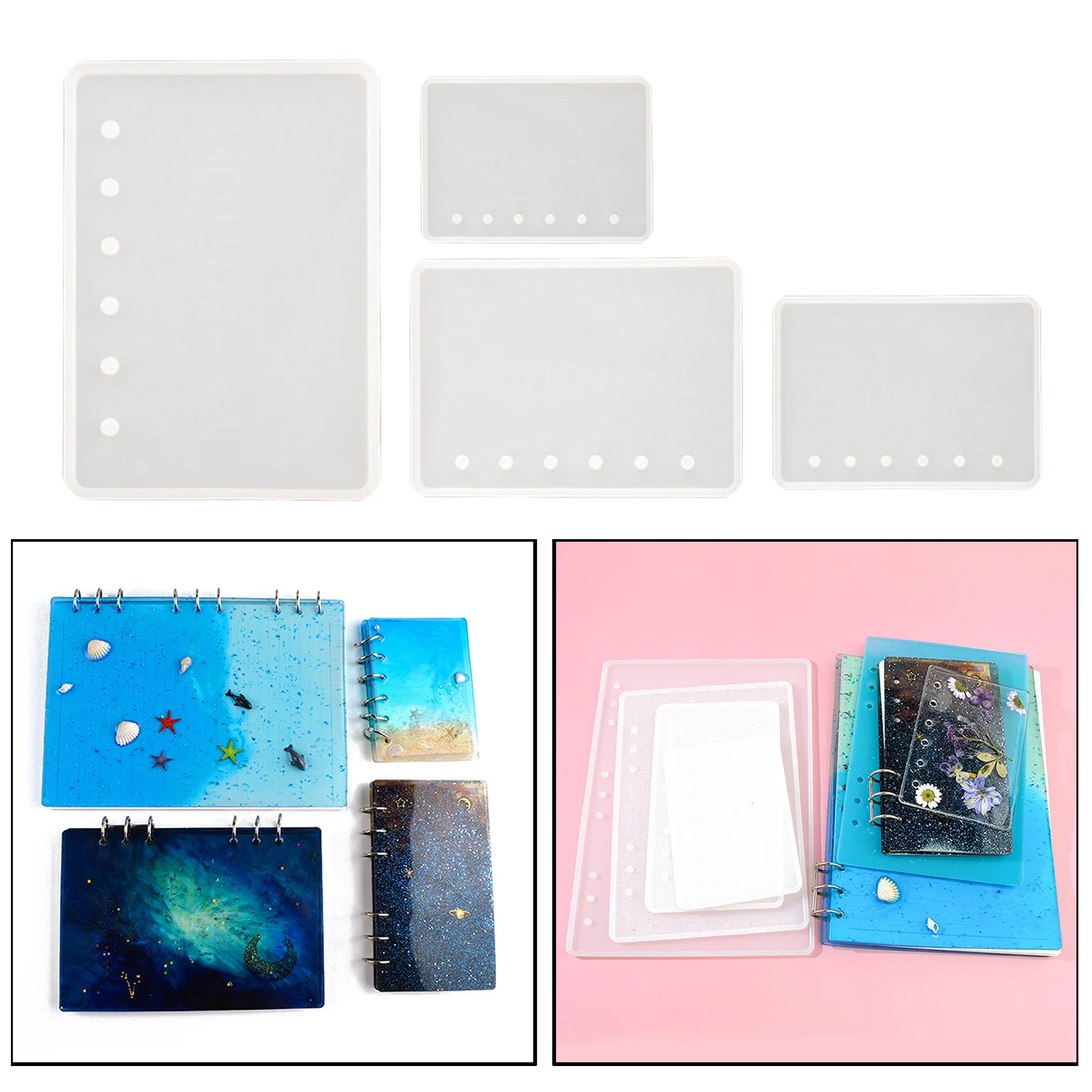 

Silicone Notebook Mold for B5 A5 A6 A7 Clear DIY Handmade Epoxy Resin Art Jewelry Crystal Book