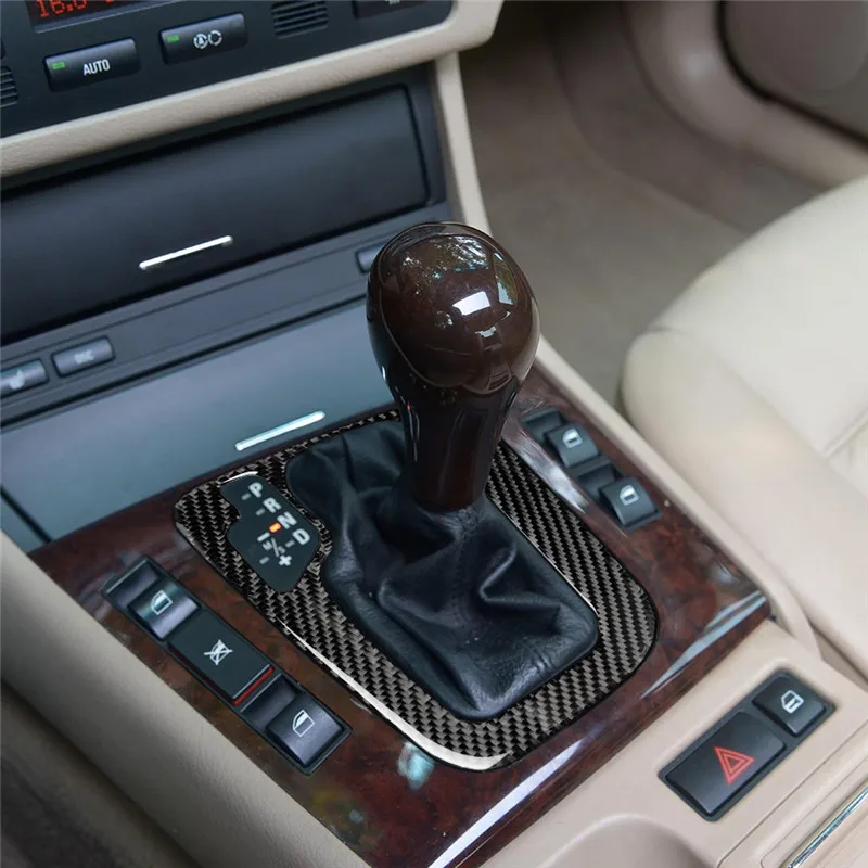 Настоящие углеродного волокна центральной консоли переключения передач рамка