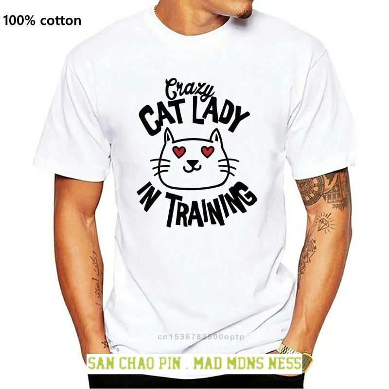 

Crazy Cat Lady In Training Cool Gift Cute Edgy Funny Nerd Gym Womens Tee T Shirt High Quality Tee Shirt
