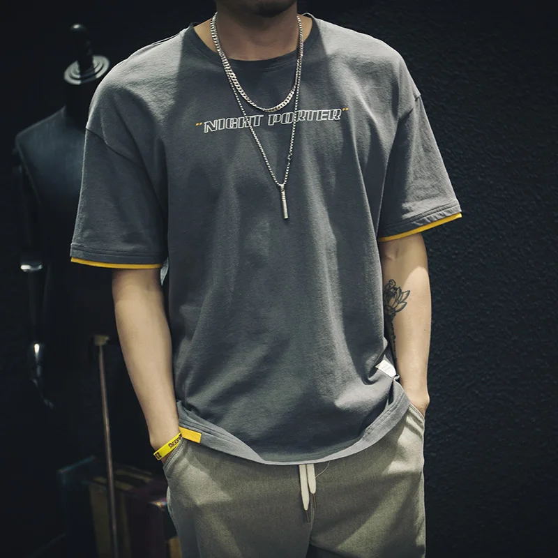 

2150- short-sleeved t-shirt men's V-neck bottoming shirt half-sleeved summer dress sweetheart collar clothes black