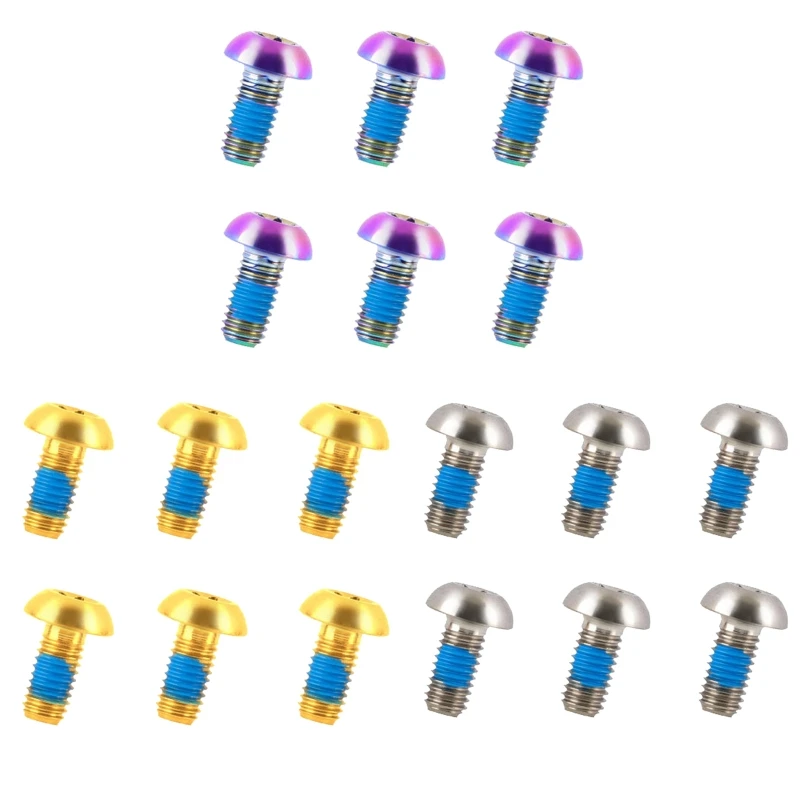 

U2JB 6 шт. для велосипедного дискового тормозного ротора из титанового сплава, крепкие болты m5x10 мм, винт для тормозного ротора горного велосип...
