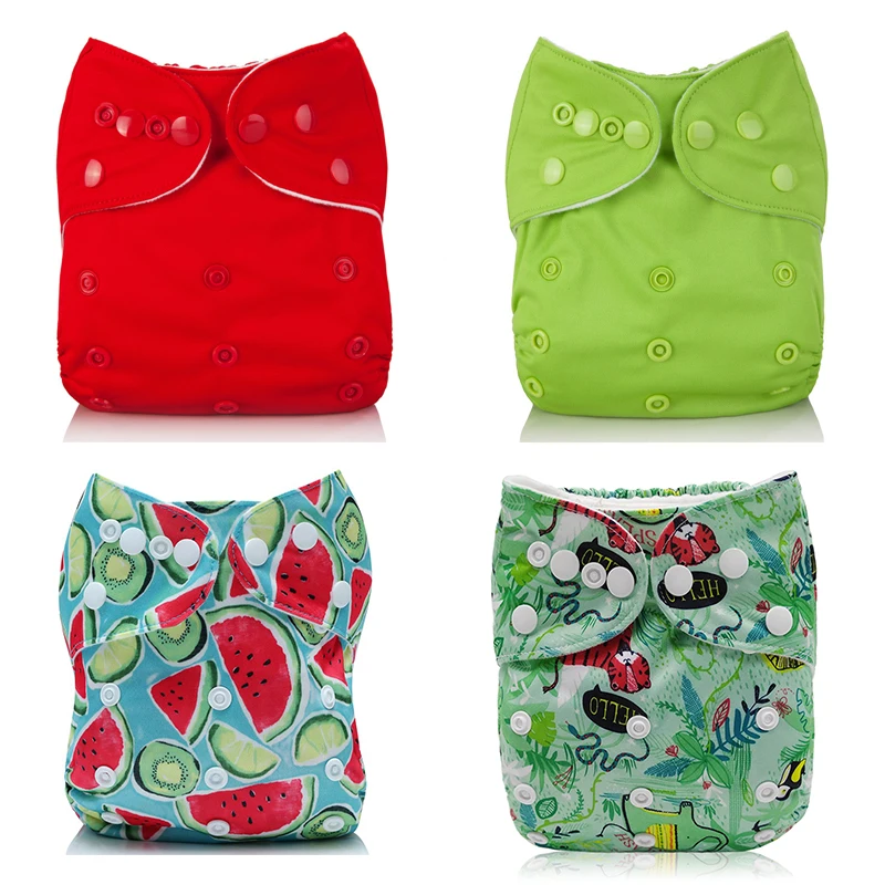 4 шт. тканевые подгузники для мальчиков и девочек с микрофиброй моющиеся Вставки