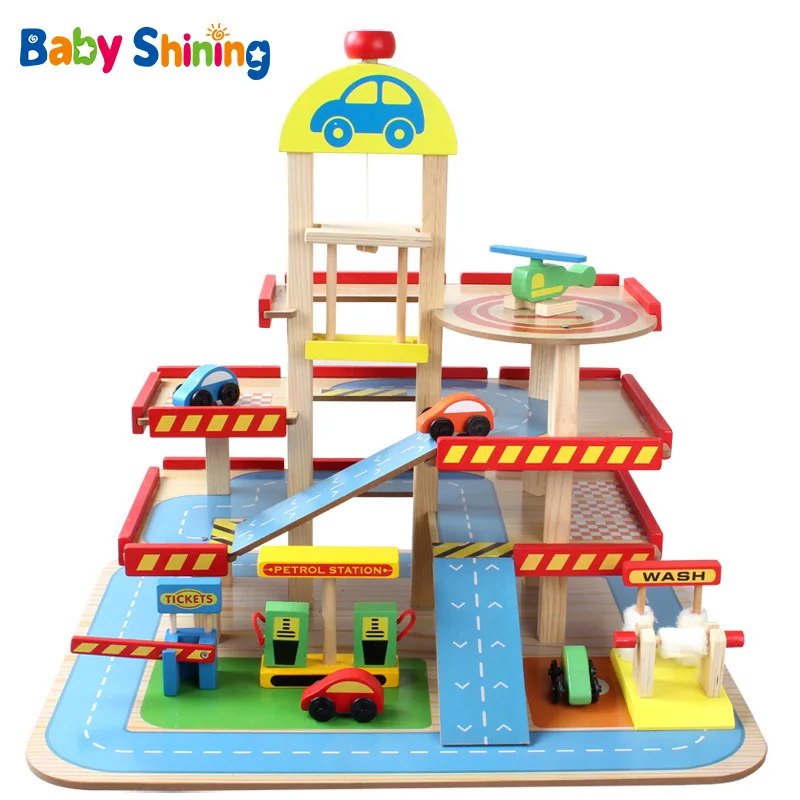 Светящаяся игрушка детская Игрушечная машина деревянная головоломка для