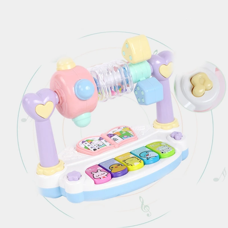 Children's Rotating Puzzle Music Piano Ancient Poems/ Stories/Music/Children's Songs/Three-character Educational Toys | Игрушки и
