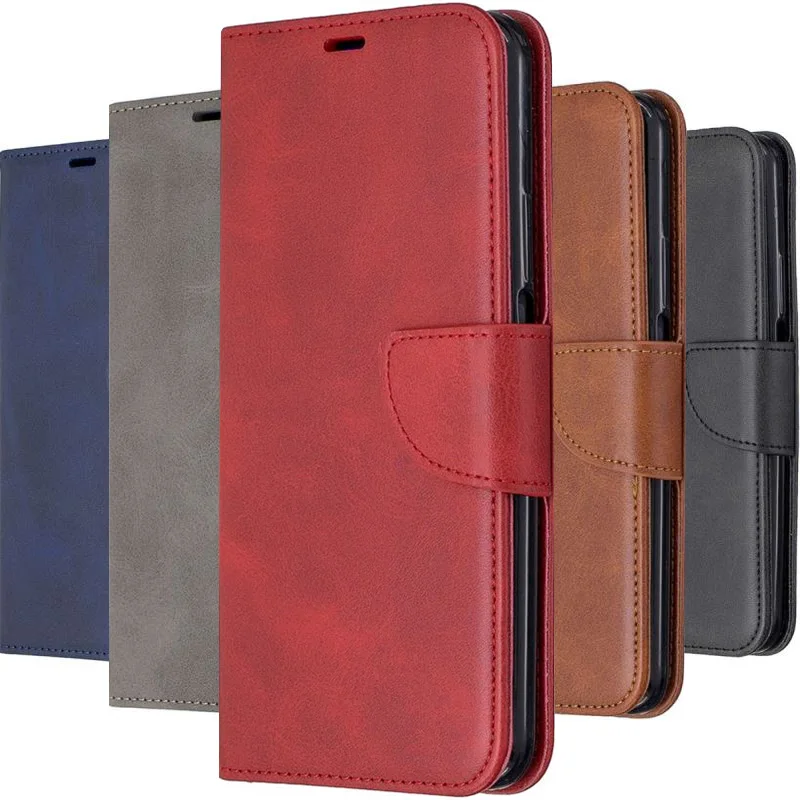 Роскошный кошелек для Huawei P Smart Plus Y5 Y6 Y7 2018 P20 Lite 2019 P30 Pro Honor 9X 8A 8S Etui Simple Solid Color Cover D07F on.