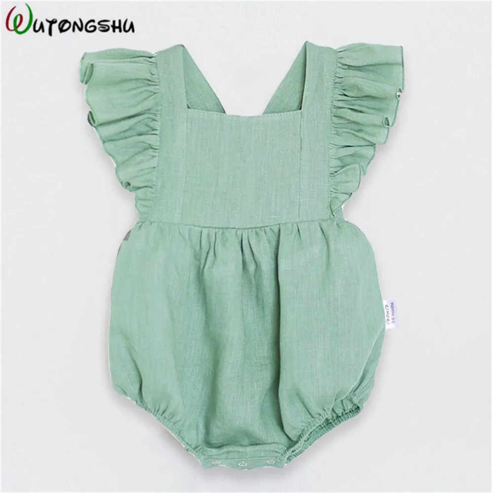 Милый боди для новорожденных девочек летняя одежда маленьких детский спортивный