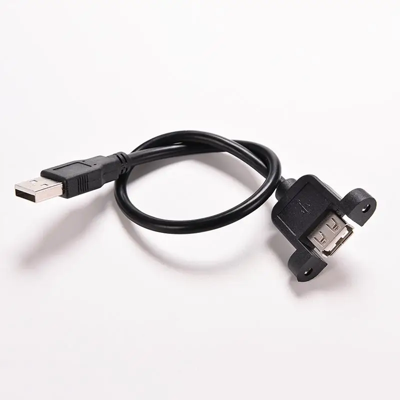 

Drop Shipping 2PCS/lot 30cm PC Computer Case USB Panel Mount Socket Port Extention Cable USB 2.0 Male To Female Extender Cable