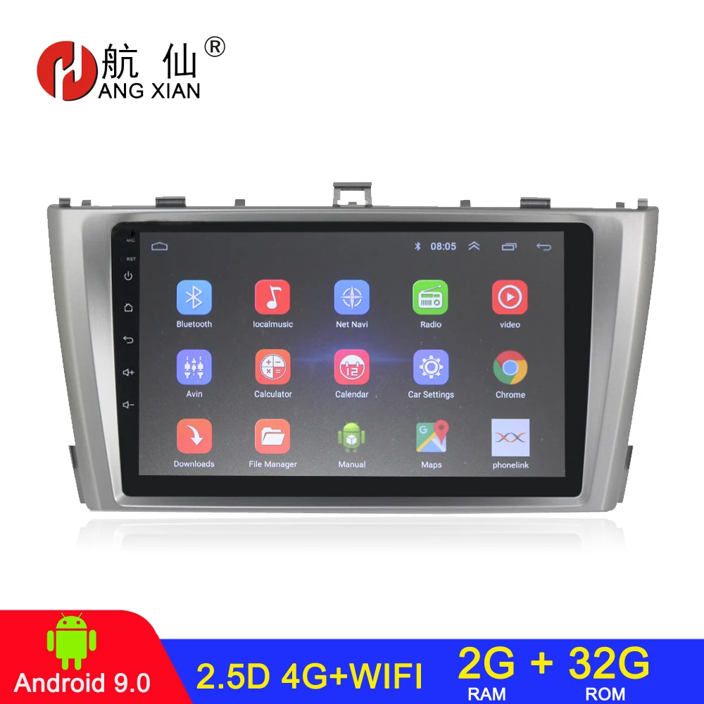 4G 2G 32G Android 9,0 2 din автомагнитола стерео для Toyota Avensis 2009- автомагнитола автомобильная аудиосистема 2G+ 3 2G 4G интернет автомагнитола - Цвет: 4G 2G 32G