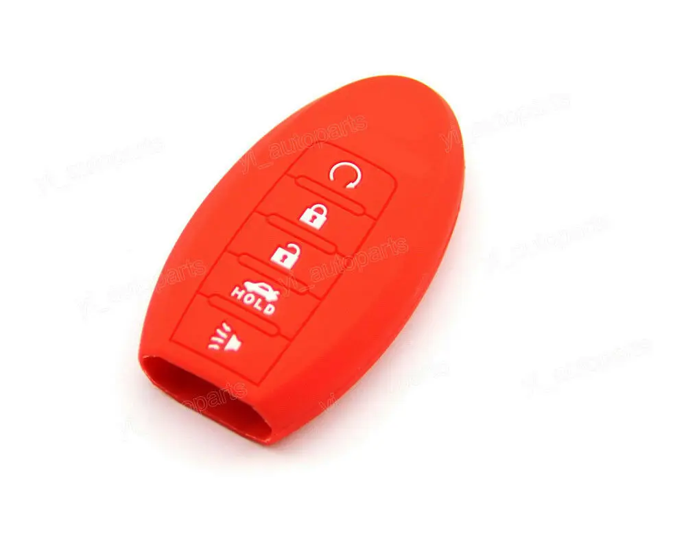 Red Silicone Case Cover Fit For Infiniti Remote Smart Key 5 Button QX60 QX80 KR5S180144014 7812D-S180014 285E33JA5A 285E39NA5A | Автомобили