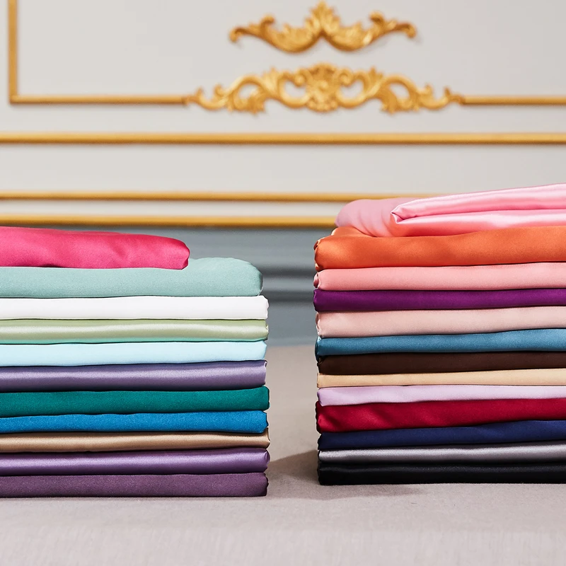 

2021 New Solid Color Cover Pillow 48x74cm High-end Pillow Case Cover Silk Satin Pillowcase No Zipper Pillow Cover