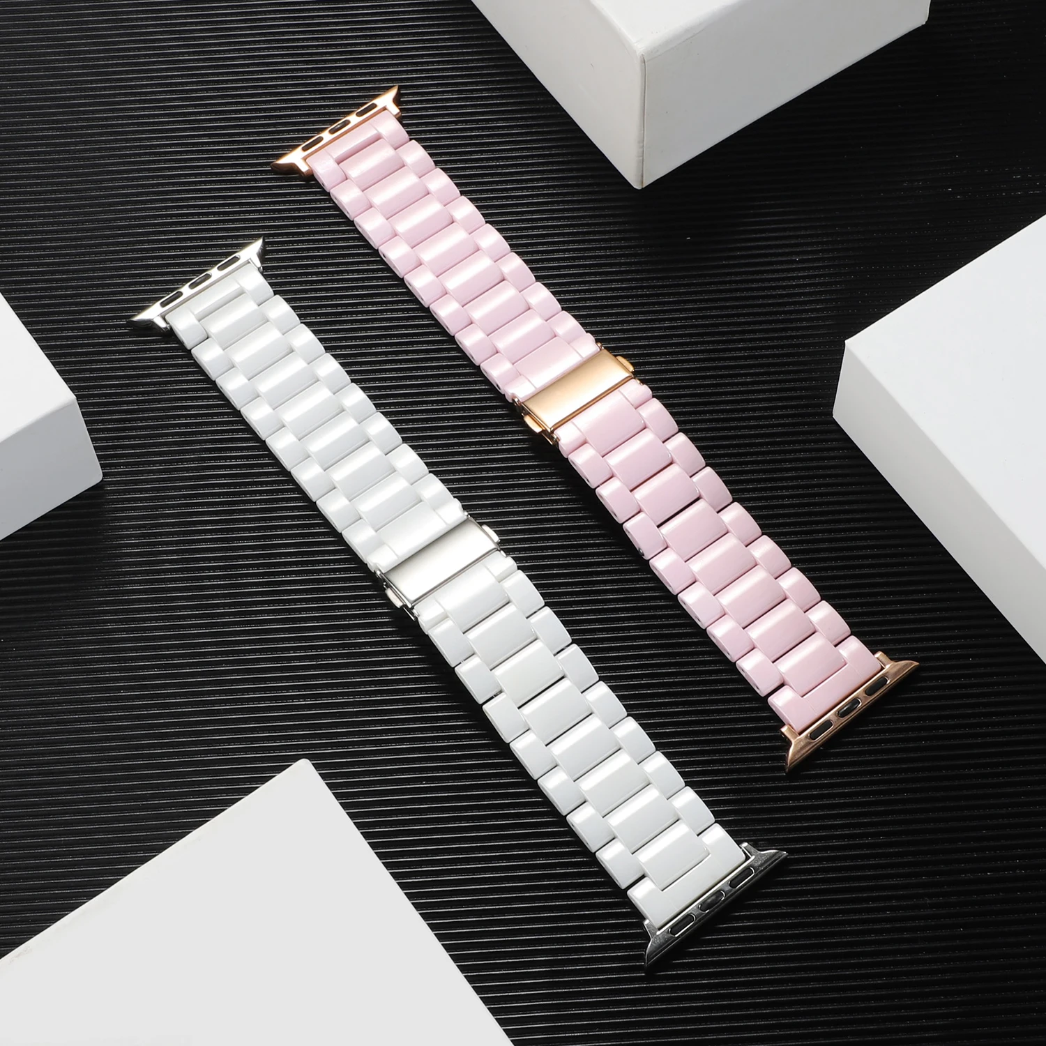 ceramic bracelet strap for apple watch 6 5 band 40mm 44mm wristband strap for apple watch 38mm 42mm smartwatch iwatch 3 se band free global shipping