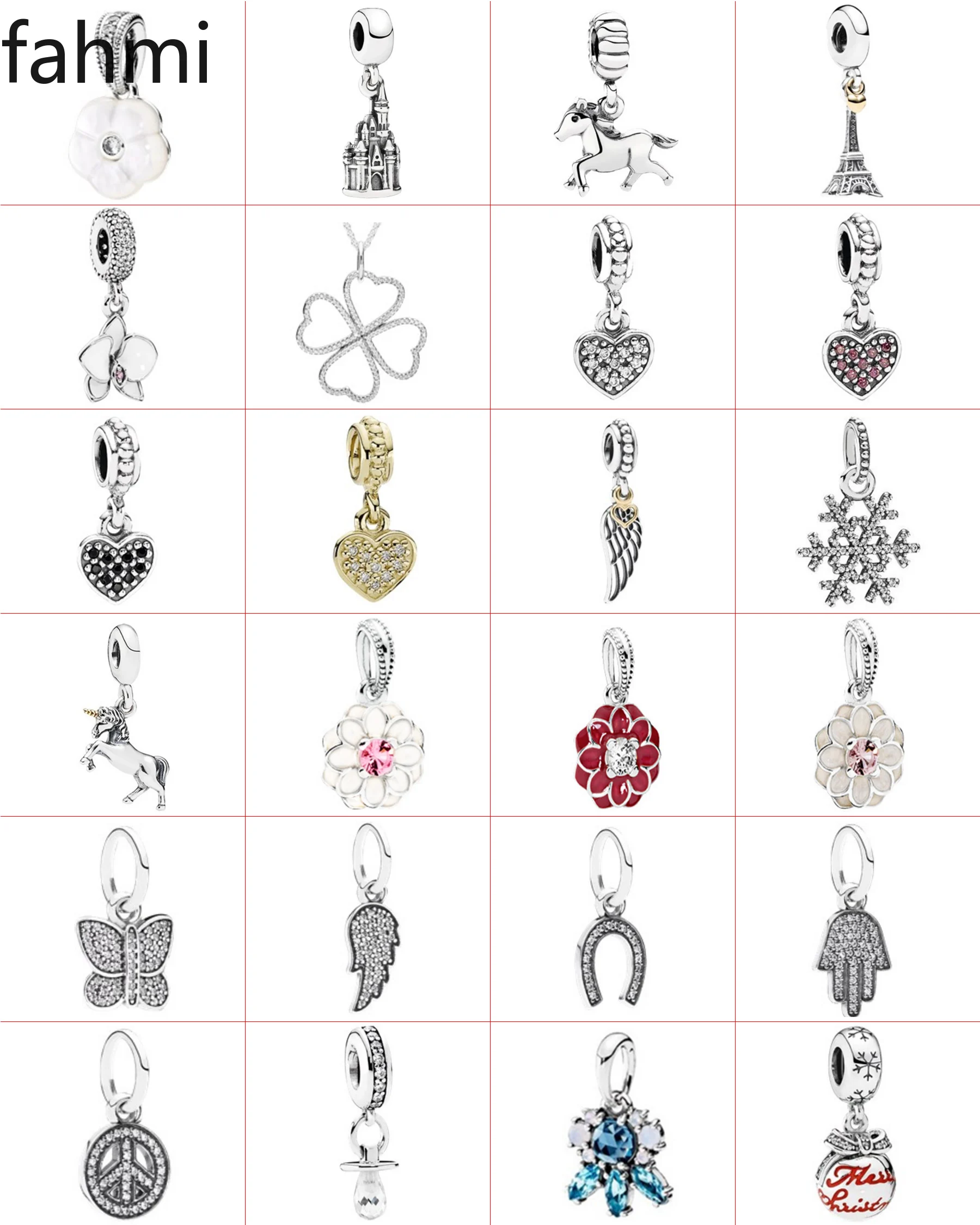 

Модный креативный кулон Fahmi2021 из стерлингового серебра 925 пробы с мультяшным рисунком «сделай сам», шарм, Прямая продажа с фабрики