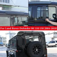 aluminum alloy black car rear door roof side window glass protective plate cover for land rover defender 90 110 130 accessories