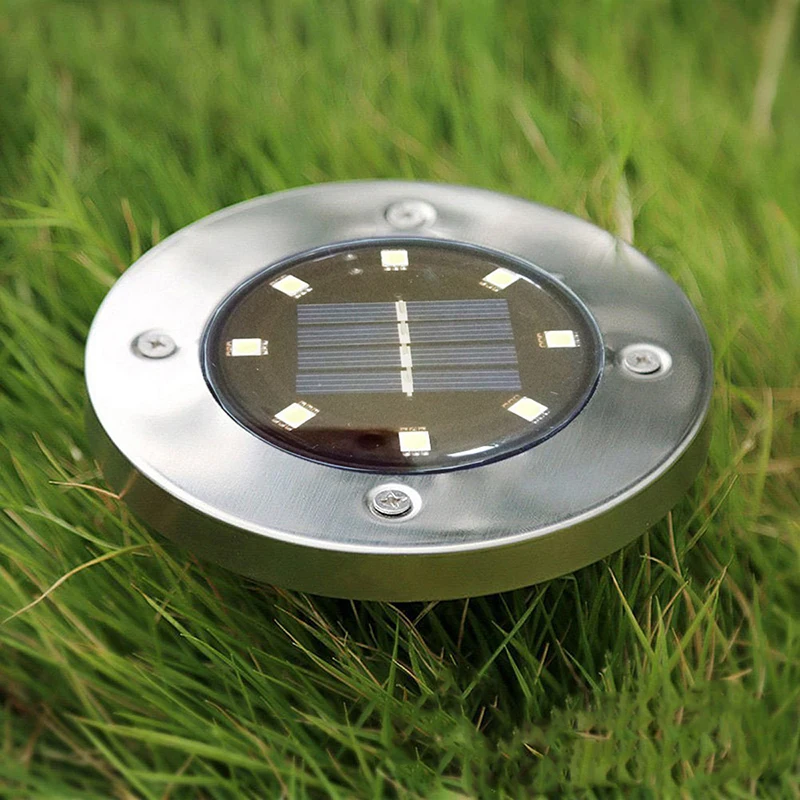 

8LED Solar Light Outdoors Waterproof 8LED Solar Street Light Garden Decor Buried Stair Lamp Underground Decking Solar Light