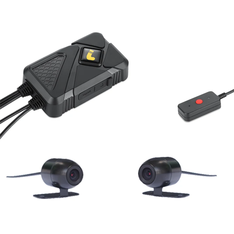 Видеорегистратор для мотоцикла с двумя объективами IP67 водонепроницаемый