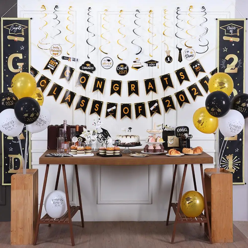 

Graduation Balloons 2021 Graduation Party Decorations Congrats Grad Banner Graduation Backdrop Class Of 2021 Photo Booth Props