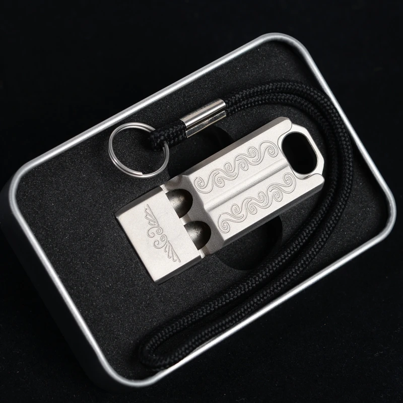 

Outdoor Survival Emergency Whistle Double Pipe Safety Loud Whistle 120DB High Decibel Stainless Steel Whistle Multifunction Tool