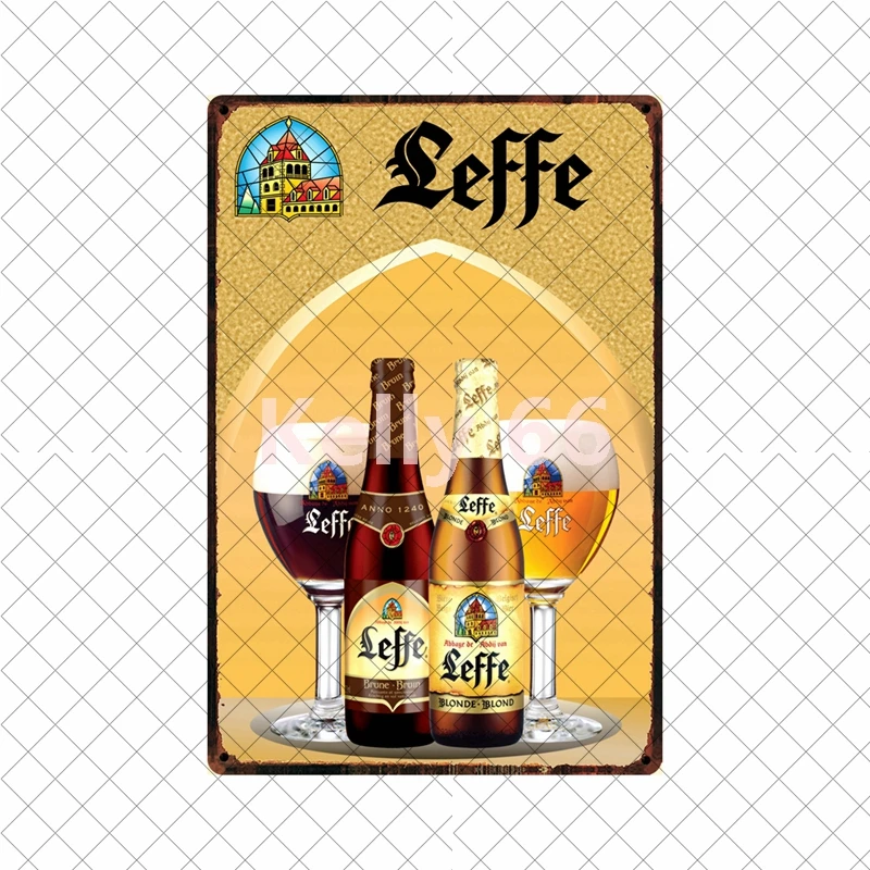 Металлическая вывеска Kelly66 бельгийское пиво юпилер Леф хертог Ян Рикард La Chouffe