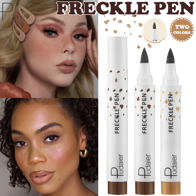 

Natural Lifelike Freckle Pen Soft Brown Freckle Pen Makeup Waterproof Dot Spot Pen Create the Most Effortless Sunkissed Look