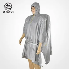 ARICXI Ultralight Hiking Cycling Raincoat Outdoor Awning Camping Mini Tarp Sun Shelter updated 15D Silicone & silver coating