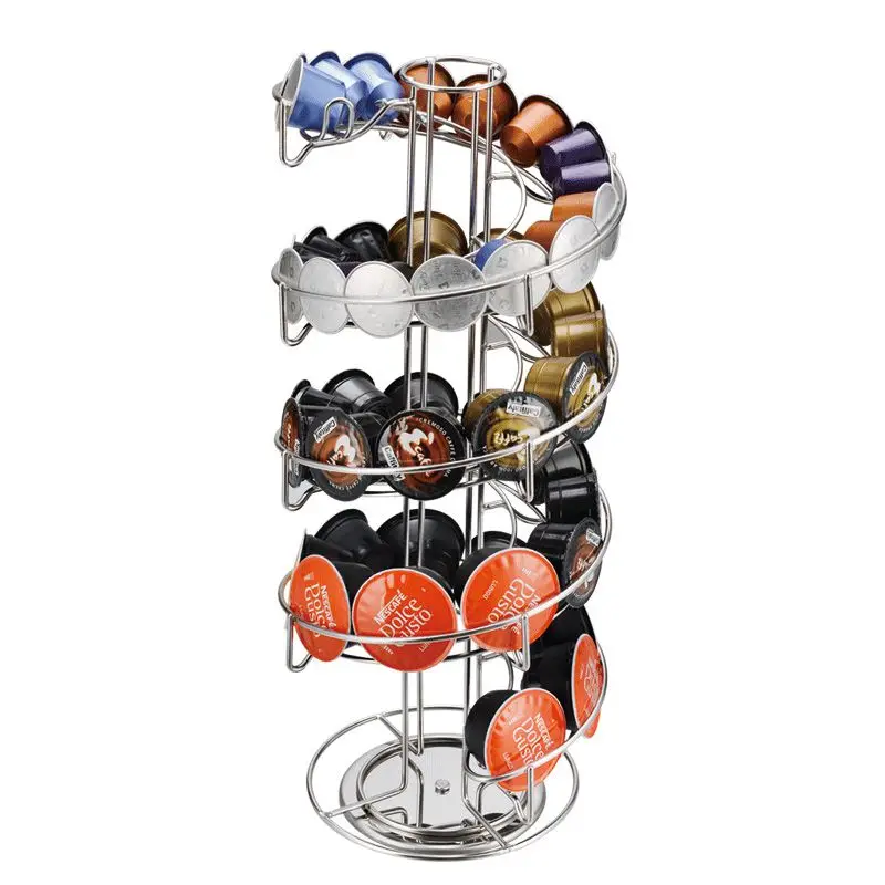 for 35-50pcs Capsule Металлический держатель кофейных капсул, железная Хромированная Подставка, кофейные капсулы для хранения, металлический держатель кофейных капсул для капсул - Цвет: for 35-50pcs Capsule