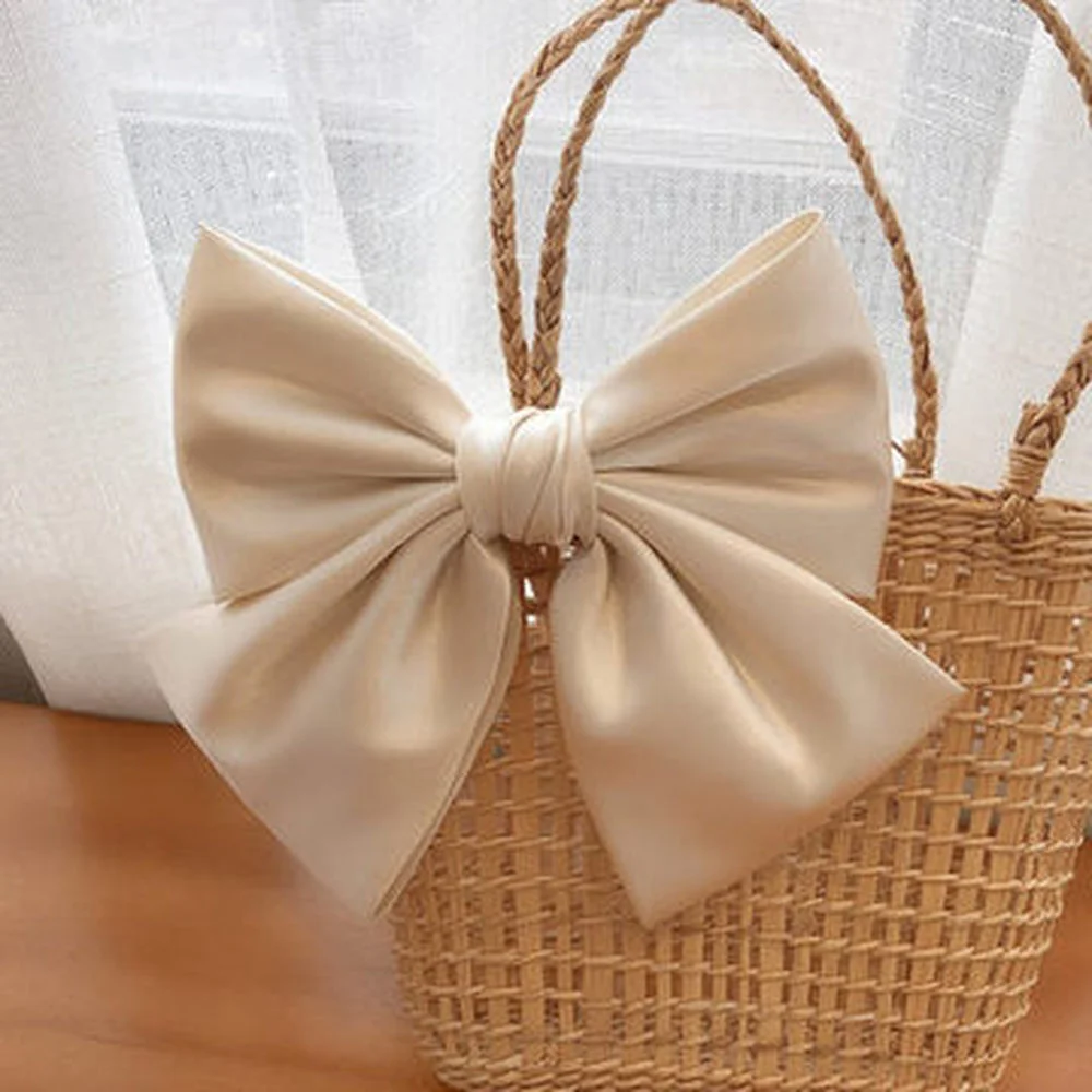 

Headbands for hair woman Cute Big bow clip headdress satin plaid hairpin Korean girl super fairy children Hair accessories