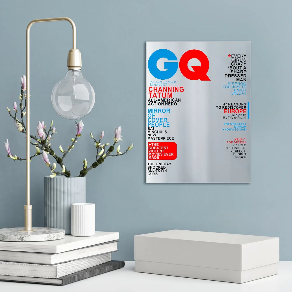 Современный Прямоугольник GQ Обложка для журналов настенные Декорации стен и