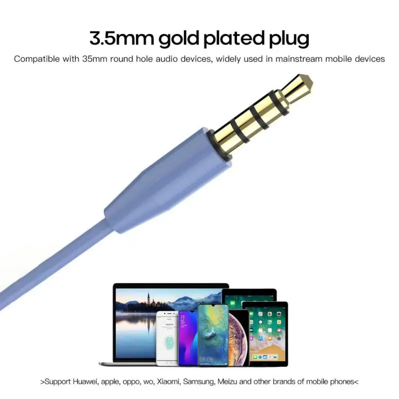 

3.5mm In Ear Wired Headset Intelligent Noise Reduction With Mic Remote Earphone Universal Headset For Iphone Samsung Xiaomi