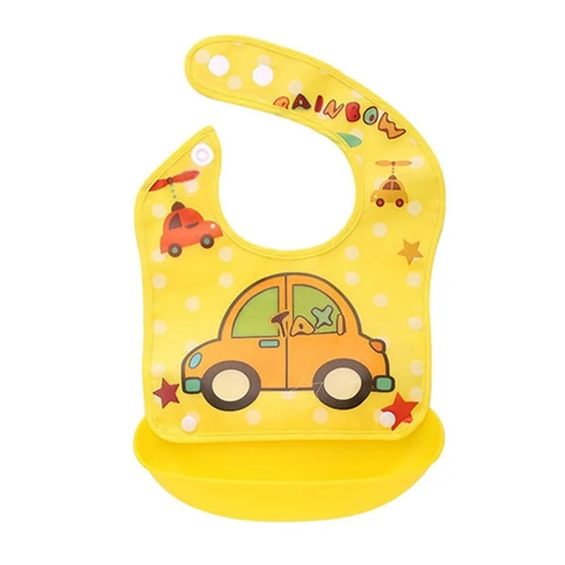 Baberos impermeables de silicona para alimentaci&oacute;n de beb&eacute;, toalla de Saliva para reci&eacute;n nacido, delantales de dibujos animados, delantal de alimentaci&oacute;n ajustable, pa&ntilde;uelo para Saliva-4