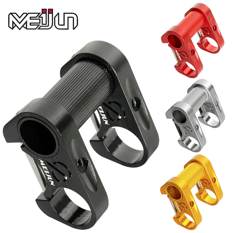 

MEIJUN Folding Bike S95 Double Stem Straight Handle Stem Aluminum Alloy 412 Hollow CNC Ultralight Bicycle SP8 Conversion Parts