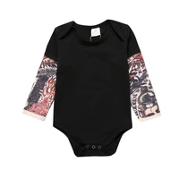novelty tattoo baby bodysuit cotton short sleeve newborn baby clothes spring infant boy clothes solid color newborn jumpsuit