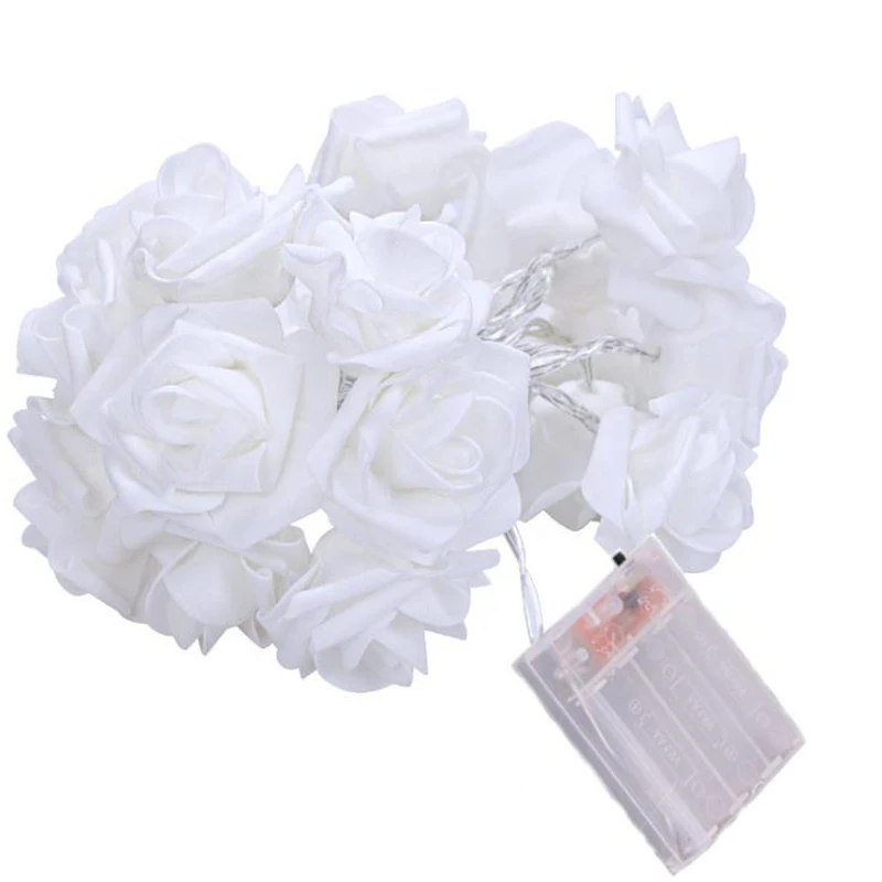 

Battery Operated 1M/3M/5M LED Rose Flower Fairy Garland Christmas Holiday String Lights For Valentine Wedding Decoration