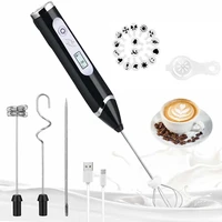 electric mixer blender milk frother handheld with usb charger dock stainless bubble maker whisk for coffee cappuccino