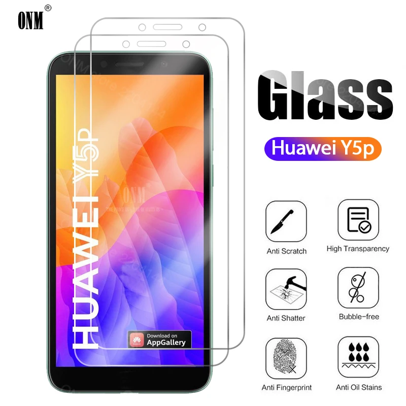 2 шт. закаленное стекло y5p для Huawei Y5p Защита экрана защитное пленка|Защитные стёкла