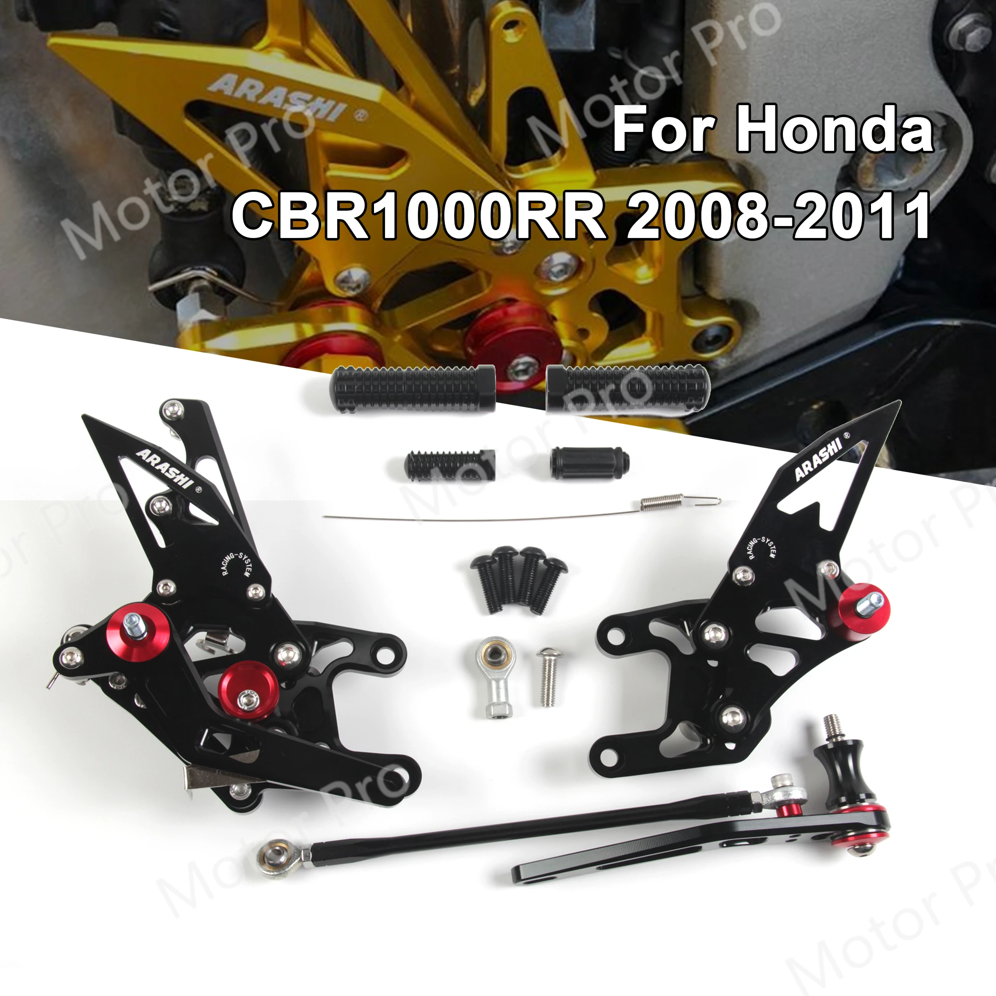 Регулируемые подставки для ног Honda CBR1000RR 2008 2009 2010 CBR 2011 RR ЧПУ подставка Peg задний