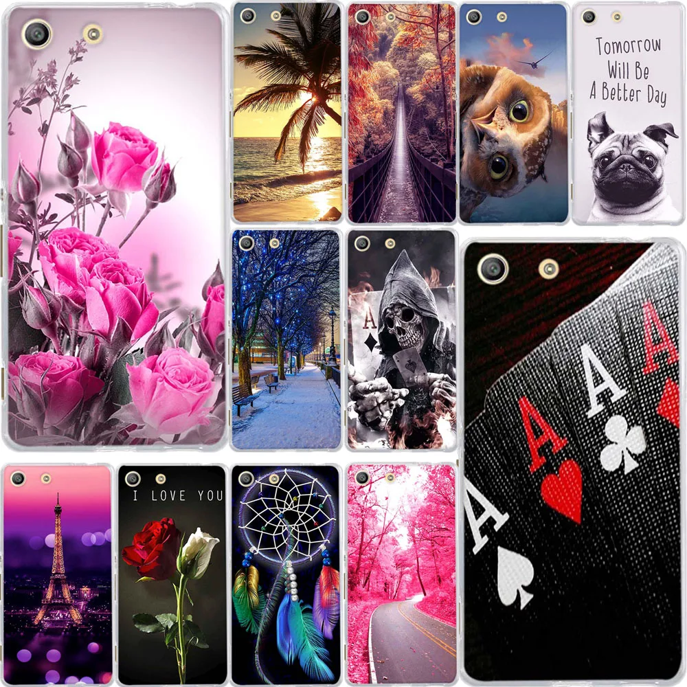 Чехол для Sony M5 силиконовый чехол из ТПУ с цветочным принтом Xperia Dual E5633 E5603 |