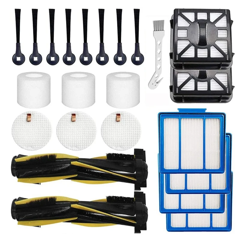 

20Pcs Replacement Parts Kit for Shark IQ R101AE ,IQ R101 Robot Vacuum Cleaner Accessories Main Brush, Hepa Filters