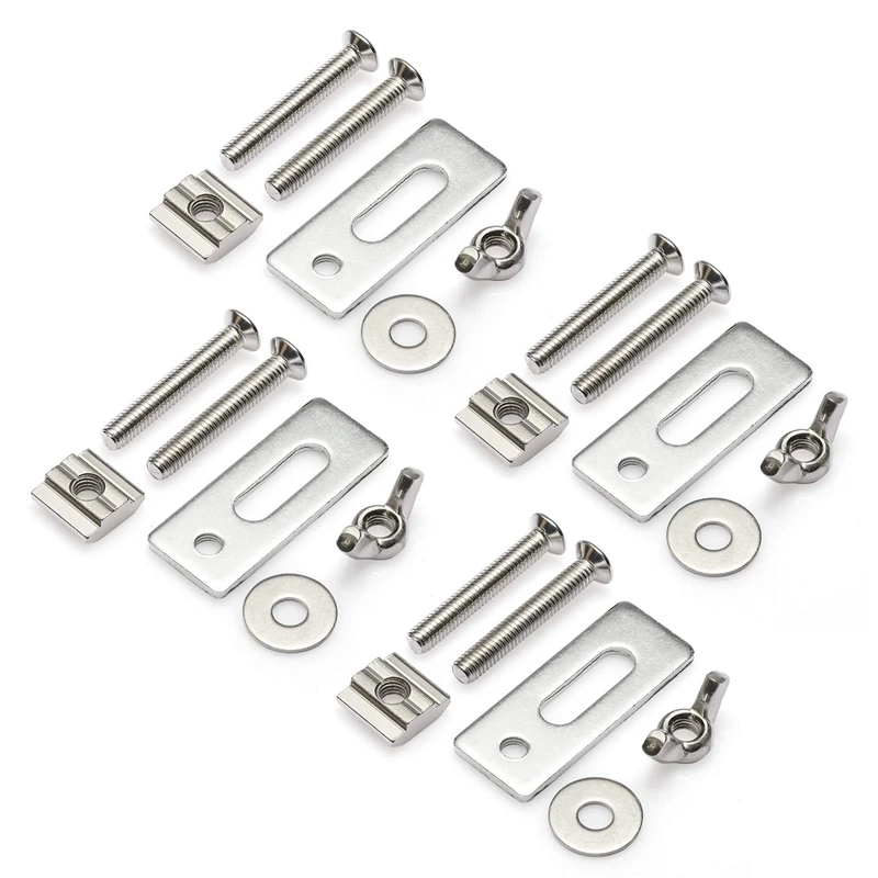 

HOT-4Pcs T-Track Mini Hold Down Clamp Kit with Iron Machine Engraving Machine Plate Clamp Fixture for Cnc Engraving Machine