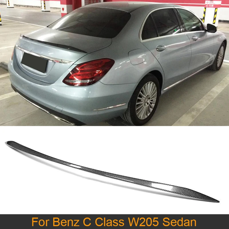 Углеродное волокно автомобиль спойлер на задний багажник крыло для Mercedes Benz C Class
