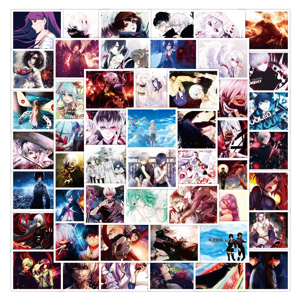 

10/30/50PCS Tokyo Ghoul Anime Graffiti Sticker Waterproof Removable Trolley Case Sticker Notebook Sticker Car Sticker Wholesale