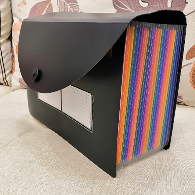 

24-Layer Document Bag Rainbow Accordion A4 Classification Test Papers Tool Business File Office Supplies Document Holder Archive