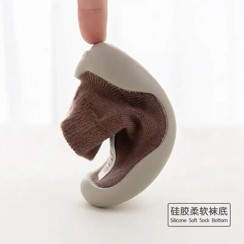 Children Anti-slip Shoes Newborn Baby Girl Cotton Non-slip Floor Socks Baby Boy Rubber Sole Cartoon Indoor Socks Infant Shoes