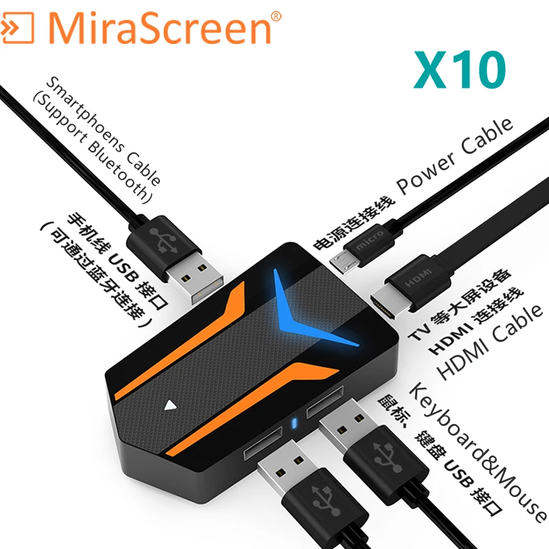 MIRASCREEN X10 anycast miracast Dlna с USB порт используется для подключения клавиатуры и мыши ТВ