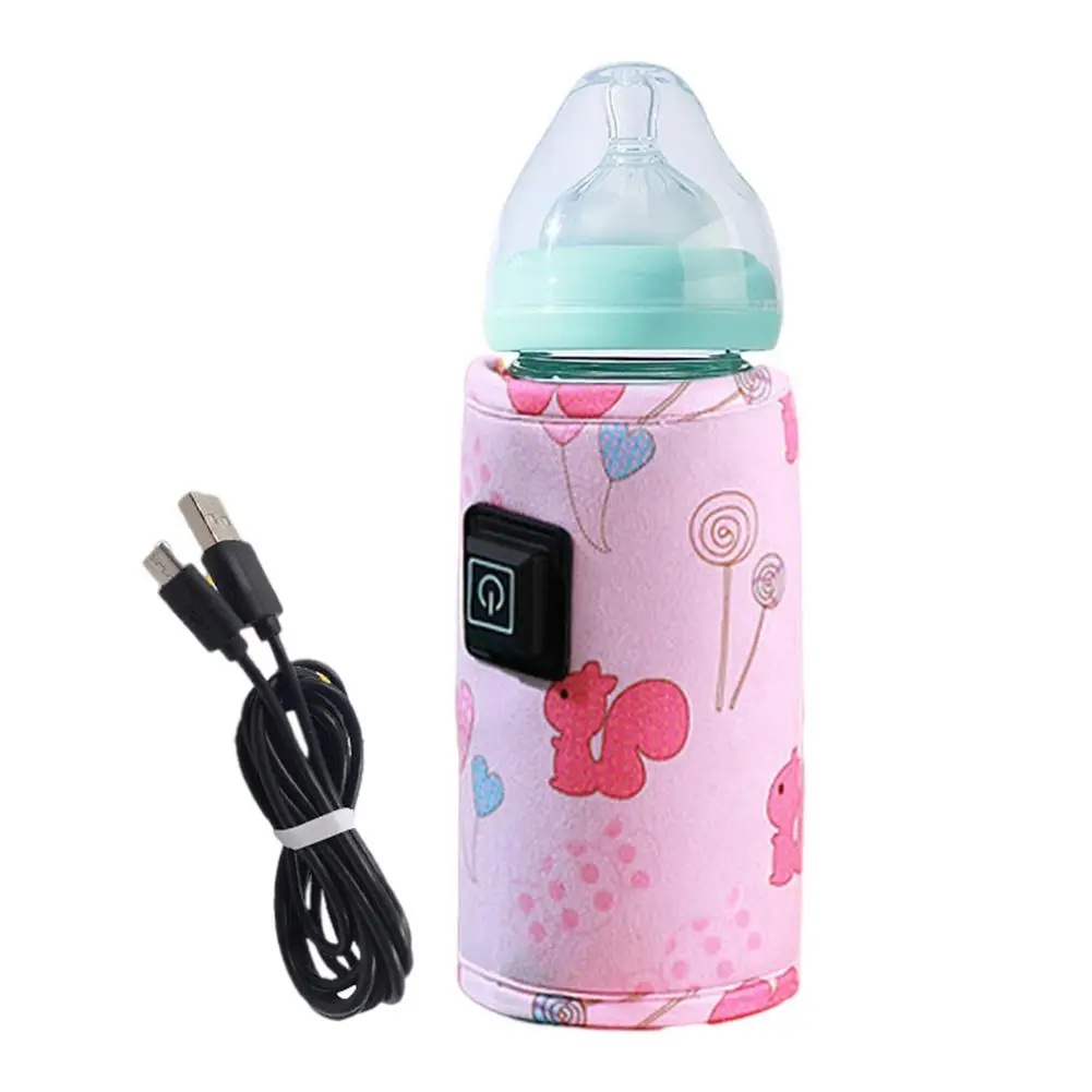 

Baby Bottle Warmer Bag Travel Car Baby Bottle Warmer Heating Element Warming Bag Portable USB Heating Intelligent Warm Milk Tool