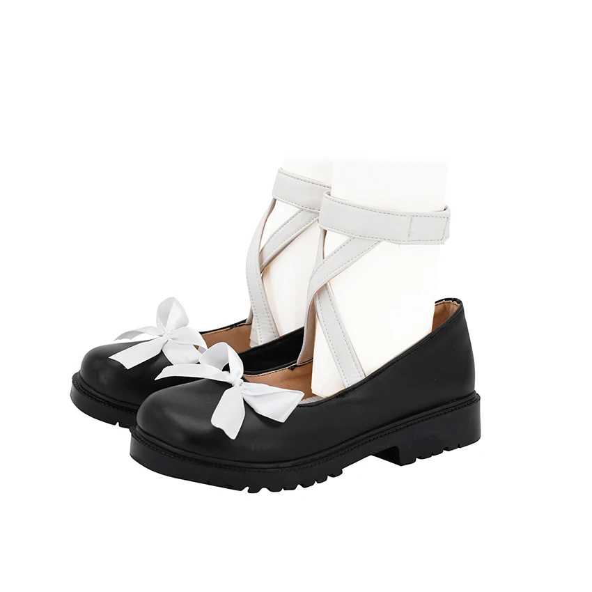 

Danganronpa V3: Killing Harmony Cosplay Shoes Tojo Kirumi Maid's shoes Low heel black Deep mouth leather shoes Anime Shoes